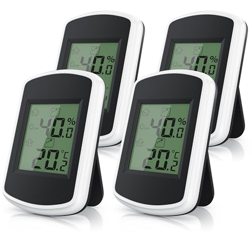 CSL - 4x Digitales Mini Thermo-Hygrometer Thermometer Hygrometer innen Temperatur und Luftfeuchtigkeitmessgerät mit Smiley-Indikator für Gewächshaus, Wohnzimmer CSL - 4x Digitales Mini Thermo-Hygrometer Thermometer Hygrometer innen Temperatur und Luftfeuchtigkeitmessgerät mit Smiley-Indikator für Gewächshaus, Wohnzimmer von CSL-Computer
