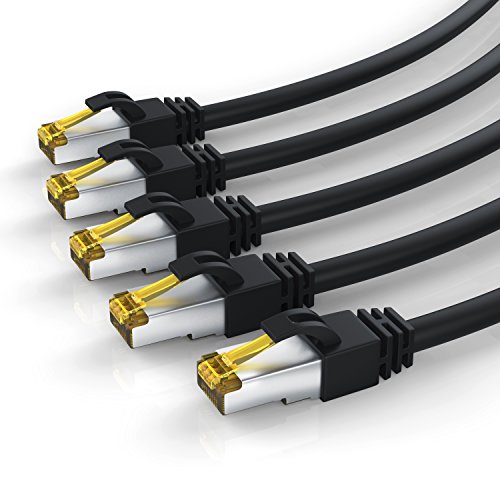 CSL - 5 x 0,5m CAT 7 Netzwerkkabel Gigabit Ethernet LAN Kabel - 10000 Mbit s - Patchkabel - Cat.7 Rohkabel S FTP PIMF Schirmung mit RJ 45 Stecker - Switch Router Modem Access Point CSL - 5 x 0,5m CAT 7 Netzwerkkabel Gigabit Ethernet LAN Kabel - 10000 Mbit s - Patchkabel - Cat.7 Rohkabel S FTP PIMF Schirmung mit RJ 45 Stecker - Switch Router Modem Access Point von CSL-Computer