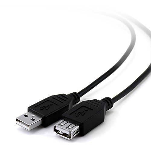 CSL - 5m USB 2.0 High Speed Kabel Verlängerungskabel - USB A-Stecker auf USB A-Buchse - Datenkabel Anschlusskabel - passgenaue Steckverbindung - mehrfach geschirmt - 5,0m Meter - schwarz von CSL-Computer