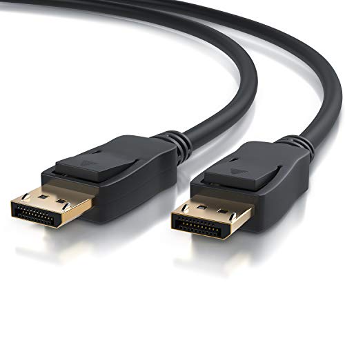 CSL - 8k DisplayPort Kabel 2m, Displayport auf Displayport, DP 1.4, 7680 x 4320 60 Hz - 3840 x 2160 120 Hz - 1920 x 1200 240 Hz, Bandbreite von bis zu 32,4 Gbit s, HBR3, DSC 1.2, HDR 10 von CSL-Computer