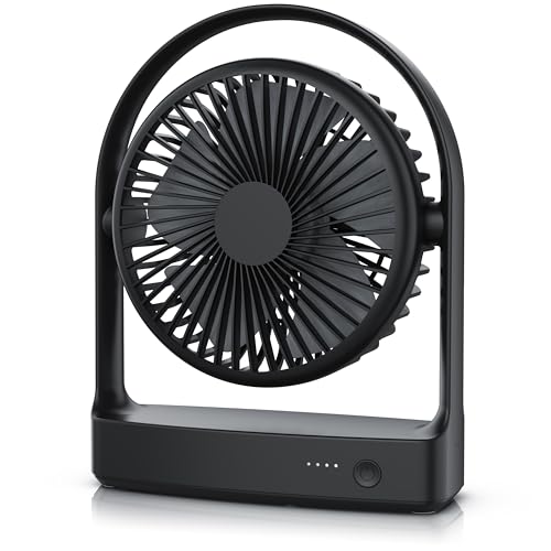 CSL - Akku Tischventilator – Mini Ventilator USB – DC Motor Brushless silent sehr leise – 4000 mAh Li-Ion-Akku – bis zu 18 Stunden Laufzeit – 320° Schwenkbereich – schwarz matt CSL - Akku Tischventilator – Mini Ventilator USB – DC Motor Brushless silent sehr leise – 4000 mAh Li-Ion-Akku – bis zu 18 Stunden Laufzeit – 320° Schwenkbereich – schwarz matt von CSL-Computer