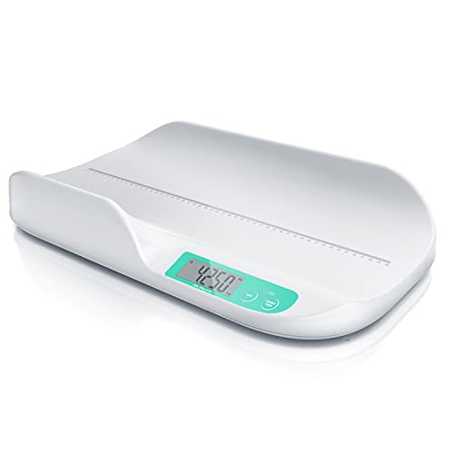 CSL - Babywaage digital - Kinderwaage - Säuglingswaage - Tierwaage - Wiegefläche 56 x 33 cm - 20 g bis 20 kg - 5 Gramm Genauigkeit - für Babys Tiere - 2,9 Zoll Display - Touchbuttons von CSL-Computer