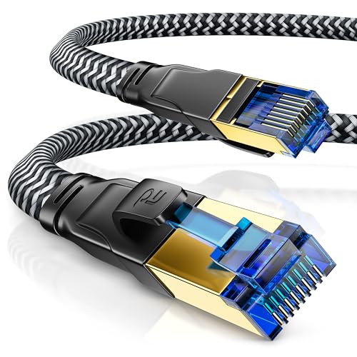 CSL - 2m CAT 8 Netzwerkkabel Flach und Dünn - LAN Kabel für 40 Gigabit High Speed, Internetkabel, Flachbandkabel, Verlegekabel - 40 Gbps Cat.8 RJ45 Kabel für Switch Router Modem PC, 2 Meter Schwarz CSL - 2m CAT 8 Netzwerkkabel Flach und Dünn - LAN Kabel für 40 Gigabit High Speed, Internetkabel, Flachbandkabel, Verlegekabel - 40 Gbps Cat.8 RJ45 Kabel für Switch Router Modem PC, 2 Meter Schwarz von CSL-Computer