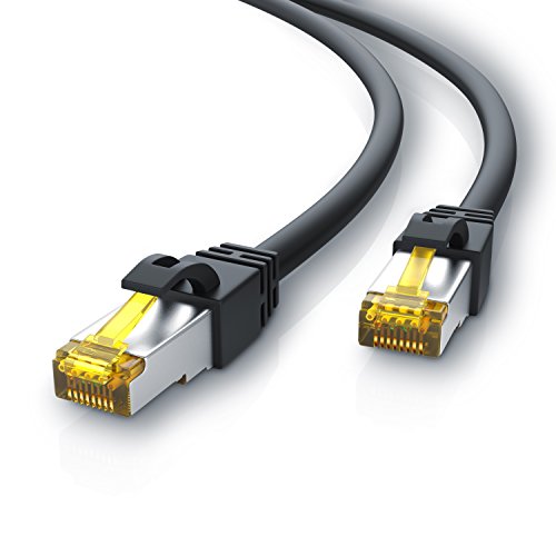 CSL - 1m CAT 7 Netzwerkkabel - Lan Kabel für 10 Gigabit High Speed Internetkabel, Hochgeschwindigkeits Ethernet Kabel, S FTP PIMF, 10 Gbps Cat.7 RJ45 - Switch Router Modem PC - 1 Meter Schwarz CSL - 1m CAT 7 Netzwerkkabel - Lan Kabel für 10 Gigabit High Speed Internetkabel, Hochgeschwindigkeits Ethernet Kabel, S FTP PIMF, 10 Gbps Cat.7 RJ45 - Switch Router Modem PC - 1 Meter Schwarz von CSL-Computer