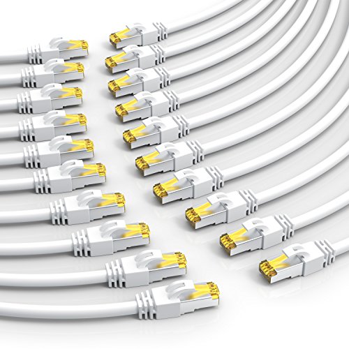 CSL-Computer 20 x 0,25m CAT 7 Netzwerkkabel Gigabit Ethernet LAN Kabel - 10000 Mbit s - Patchkabel - Cat.7 Rohkabel S FTP PIMF Schirmung mit RJ 45 Stecker - Switch Router Modem Access Point CSL-Computer 20 x 0,25m CAT 7 Netzwerkkabel Gigabit Ethernet LAN Kabel - 10000 Mbit s - Patchkabel - Cat.7 Rohkabel S FTP PIMF Schirmung mit RJ 45 Stecker - Switch Router Modem Access Point von CSL-Computer