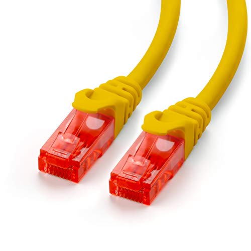CSL-Computer CAT.6 Ethernet Patchkabel (RJ45) | 0,25m | gelb | LAN-Kabel | UTP | 10/100/1000 Mbit/s von CSL-Computer