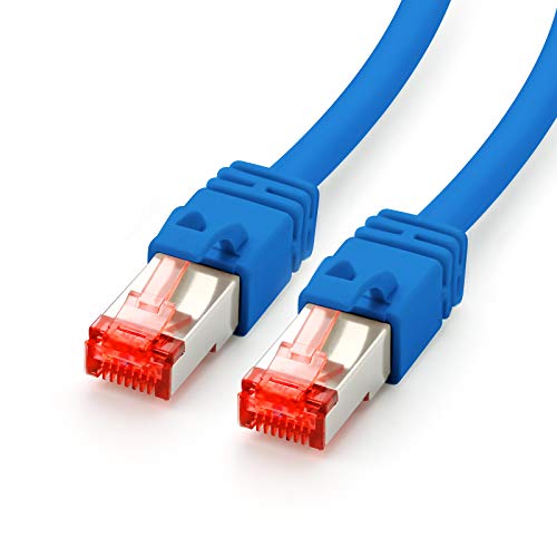CSL-Computer CAT.7 Ethernet Patchkabel (RJ45) | 0,25m | blau | LAN-Kabel | Netzwerkkabel | S/FTP | bis zu 10 Gbit/s von CSL-Computer