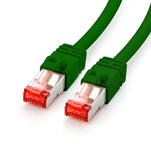 CSL-Computer CAT.7 Ethernet Patchkabel (RJ45) | 2m | grün | LAN-Kabel | Netzwerkkabel | S/FTP | bis zu 10 Gbit/s von CSL-Computer