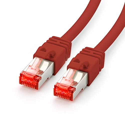 CSL-Computer CAT.7 Ethernet Patchkabel (RJ45) | 2m | rot | LAN-Kabel | Netzwerkkabel | S/FTP | bis zu 10 Gbit/s von CSL-Computer