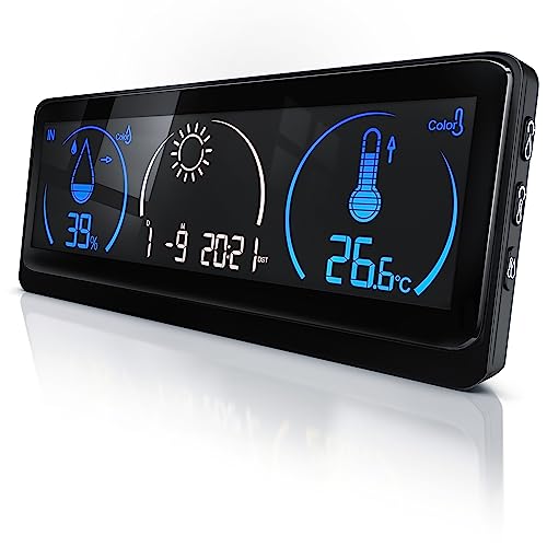 Funk Wetterstation mit Farbdisplay und Außensensor - DCF Empfangssignal Funkuhr - Innen- und Außentemperatur - Absolut und Relativdruckmodus – Temperaturalarm – 15 Tasten - LCD-Display Funk Wetterstation mit Farbdisplay und Außensensor - DCF Empfangssignal Funkuhr - Innen- und Außentemperatur - Absolut und Relativdruckmodus – Temperaturalarm – 15 Tasten - LCD-Display von CSL-Computer