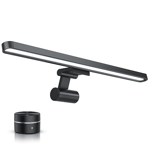 CSL-Computer Monitor Lampe LED dimmbar mit 8 Helligkeits und 3 Farbstufen, USB Monitorlampe mit asymmetrischer Abstrahlcharakteristik, blendfreie Ausleuchtung von CSL-Computer