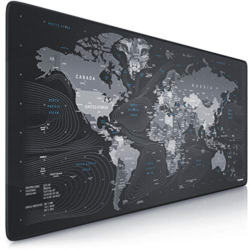 TITANWOLF XXL Speed Gaming Mauspad - 900 x 400mm - XXL Mousepad - Tischunterlage Large Size - verbessert Präzision und Geschwindigkeit - rutschfest - Design Weltkarte Wolfskopf TITANWOLF XXL Speed Gaming Mauspad - 900 x 400mm - XXL Mousepad - Tischunterlage Large Size - verbessert Präzision und Geschwindigkeit - rutschfest - Design Weltkarte Wolfskopf von CSL-Computer
