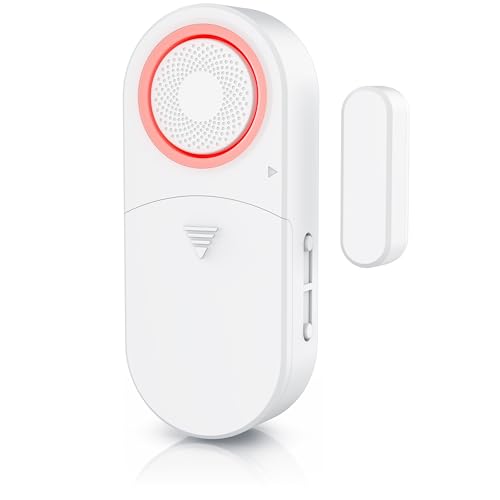 CSL - Fensteralarm Einbruchschutz - Türalarm - 120 dB lauter Signalton Alarmsensor - Tür und Fenster - 2er Set mit Batterien - Alarmanlage - Wohnmobil - Gartenhaus von CSL-Computer