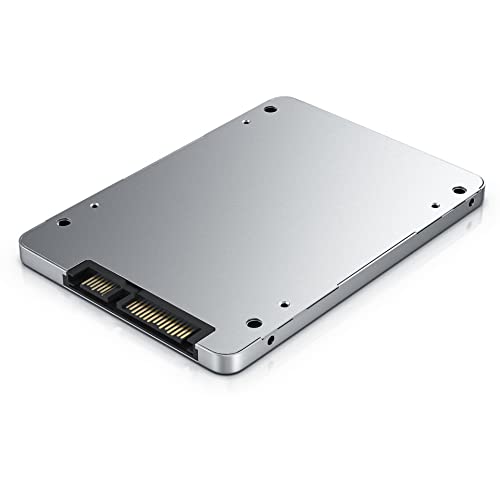 CSL - Festplattengehäuse SSD 8,89cm (2,5'') mSATA zu SATA Adapter Gehäuse | Festplatten-Gehäuse - Konverter Adapter - bis zu 6 Gbit/s - 7mm - Silber - Aluminium von CSL-Computer