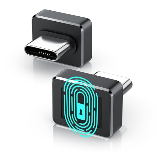 CSL - Fingerabdrucksensor USB Typ C - unterstützt bis zu 10 IDs - Fingerabdruckleser Fingerprint Key Reader - Windows 11 Hello - Plug & Play - PC Notebook Laptop Finger Scanner von CSL-Computer