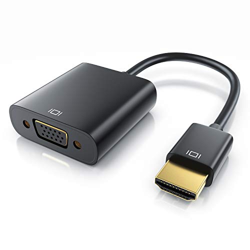 CSL - Full HD HDMI auf VGA Adapter inkl. Audio-Übertragung Line Out - Konverterkabel - bis zu 1080p HDTV Unterstützung - digital zu analog - schwarz von CSL-Computer