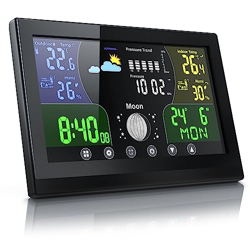 CSL - Funk Wetterstation mit Farbdisplay - inkl. Außensensor - Funkuhr - Innen und Außentemperatur - Luftdruck Höhenkorrektur - Prognosen Wettervorhersage - LCD Display CSL - Funk Wetterstation mit Farbdisplay - inkl. Außensensor - Funkuhr - Innen und Außentemperatur - Luftdruck Höhenkorrektur - Prognosen Wettervorhersage - LCD Display von CSL-Computer