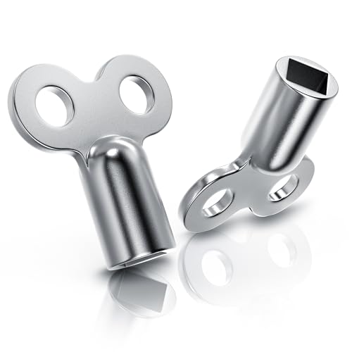 CSL - Heizungsentlüftungsschlüssel Set - Universal Entlüfter für alle Heizungen - Heizkörper Entlüftungsschlüssel mit hochwertiger Zinklegierung - radiator key (2 Stück) von CSL-Computer
