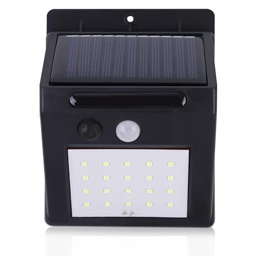 CSL - LED Solarlampe für Außen mit Bewegungsmelder - Solarleuchte mit Akku 1200mAh – IP54 – 20 SMD-LEDs - Sensor Reichweite bis 5m – 250 Lumen – 6500K von CSL-Computer