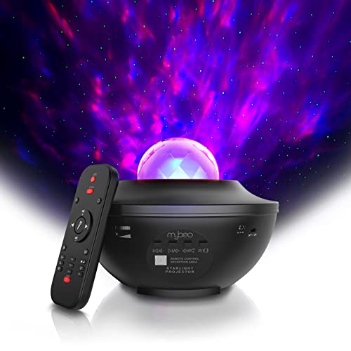 CSL - LED Sternenhimmel Projektor - Kinder ​Erwachsene – Sternenprojektor Nachtlicht - Sternenlicht Projektor mit 360°Drehen Ozeanwellen – Bluetooth - Timer - schwarz von CSL-Computer