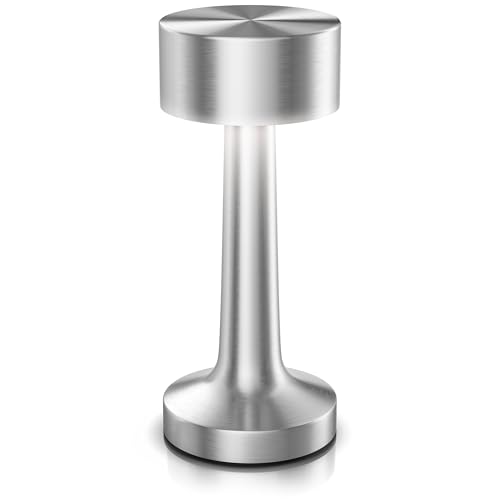 CSL - LED Tischleuchte kabellos dimmbar – 3 Lichtfarben – mit Akku - stufenlos dimmbar – Touch - USB C Ladeeingang – Tischlampe im Vintage Stil Edelstahl - Indoor Outdoor CSL - LED Tischleuchte kabellos dimmbar – 3 Lichtfarben – mit Akku - stufenlos dimmbar – Touch - USB C Ladeeingang – Tischlampe im Vintage Stil Edelstahl - Indoor Outdoor von CSL-Computer