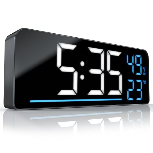CSL - LED Wecker digital - LED Großanzeige 24 cm Farb Darstellung – einstellbare Helligkeit - 2 Alarmzeiten – Snoozefunktion – Temperaturanzeige Luftfeuchtigkeit Timer Helligkeitssensor CSL - LED Wecker digital - LED Großanzeige 24 cm Farb Darstellung – einstellbare Helligkeit - 2 Alarmzeiten – Snoozefunktion – Temperaturanzeige Luftfeuchtigkeit Timer Helligkeitssensor von CSL-Computer