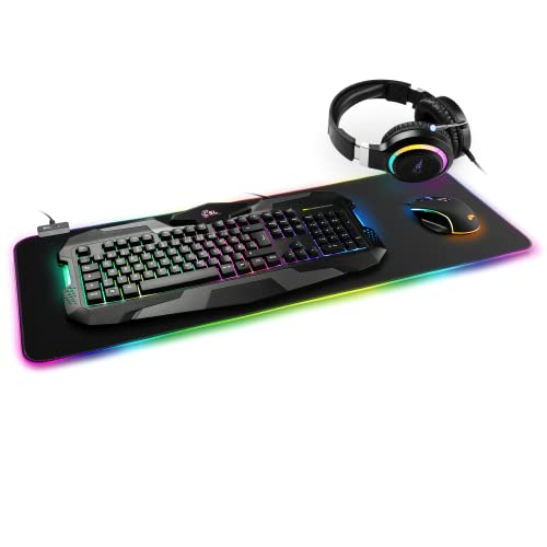 CSL RGB Strike 4in1 Gaming Set - Gaming Tastatur & Maus Set inkl. Headset | RGB-Beleuchtung | schwarz | QWERTZ-Tastenlayout | 2400 DPI CSL RGB Strike 4in1 Gaming Set - Gaming Tastatur & Maus Set inkl. Headset | RGB-Beleuchtung | schwarz | QWERTZ-Tastenlayout | 2400 DPI von CSL-Computer
