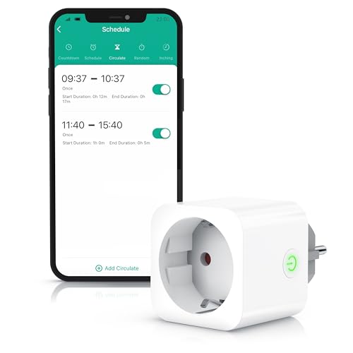 CSL - Smart WLAN-Steckdose – WiFi-Steuerung mit Smart Life App – Alexa & Google Home kompatibel – Zeitschaltuhr, Timer & Intervallmodus – Tuya Smart von CSL-Computer