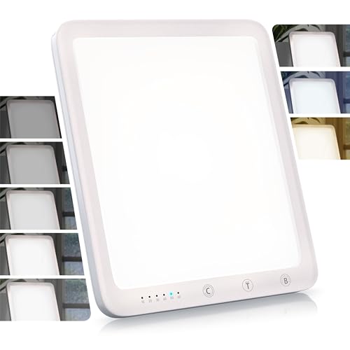 CSL - Tageslichtleuchte 10000 Lux dimmbar – LED Lichttherapie – Tageslichtlampe mit LED Technologie – simuliertes Tageslicht für den Schreibtisch – 5 Helligkeitsstufen - 3 Lichttemperaturen - Timer CSL - Tageslichtleuchte 10000 Lux dimmbar – LED Lichttherapie – Tageslichtlampe mit LED Technologie – simuliertes Tageslicht für den Schreibtisch – 5 Helligkeitsstufen - 3 Lichttemperaturen - Timer von CSL-Computer