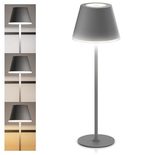 CSL - Tischlampe LED mit Akku - Kabellos - Touch - Helligkeit dimmbar - warmweiß neutralweiß kaltweiß - Metall - großer Akku - Tischleuchte - Nachttischlampe - Leselampe - Indoor Outdoor - Anthrazit CSL - Tischlampe LED mit Akku - Kabellos - Touch - Helligkeit dimmbar - warmweiß neutralweiß kaltweiß - Metall - großer Akku - Tischleuchte - Nachttischlampe - Leselampe - Indoor Outdoor - Anthrazit von CSL-Computer
