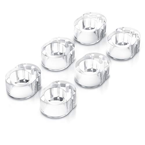 CSL - Türklinkenpuffer 6er Set - Türgriff Puffer Türstopper Klinkenpuffer Bumper Türklinkenschutz - 25 x 32 mm – transparent – für Klinken von 1,7 bis 1,8 cm Durchmesser – schützt Wände und Möbel von CSL-Computer