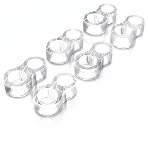 CSL - Türklinkenpuffer 6er Set - Türgriff Puffer Türstopper Klinkenpuffer Bumper Türklinkenschutz - 25 x 45 mm – transparent – für Klinken von 1,7 bis 1,8 cm Durchmesser – schützt Wände und Möbel von CSL-Computer