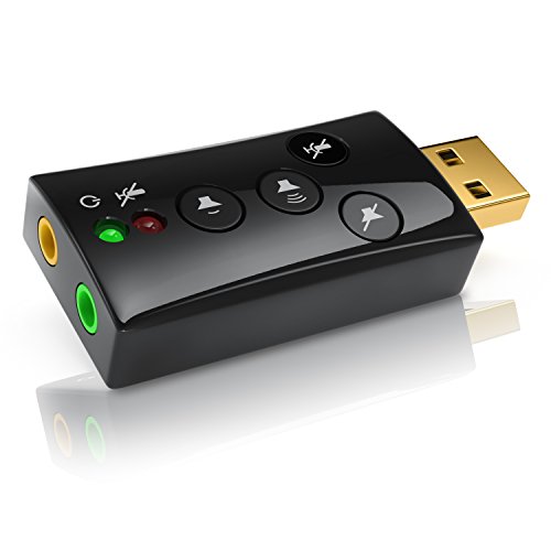 CSL - Externe USB Soundkarte - 7.1 Dynamic Stereo Sound 3D - Sound Card mit Funktionstasten - Lautstärkeregler und Volume Kontrolle für Computer Notebook Tablet-PC MacBook CSL - Externe USB Soundkarte - 7.1 Dynamic Stereo Sound 3D - Sound Card mit Funktionstasten - Lautstärkeregler und Volume Kontrolle für Computer Notebook Tablet-PC MacBook von CSL-Computer