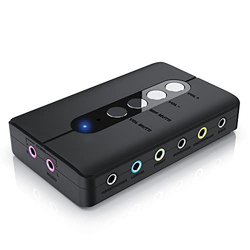 CSL - USB Externe Soundkarte, 7.1 Surround Sound, USB Audio Stereo Adapter, External Sound Card, für PC, Windows CSL - USB Externe Soundkarte, 7.1 Surround Sound, USB Audio Stereo Adapter, External Sound Card, für PC, Windows von CSL-Computer