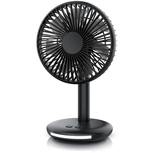 CSL - USB Tischventilator kabellos - mit Akku – Mini Ventilator – DC Motor Brushless silent sehr leise – Lichtleiste im Sockel – schwarz CSL - USB Tischventilator kabellos - mit Akku – Mini Ventilator – DC Motor Brushless silent sehr leise – Lichtleiste im Sockel – schwarz von CSL-Computer