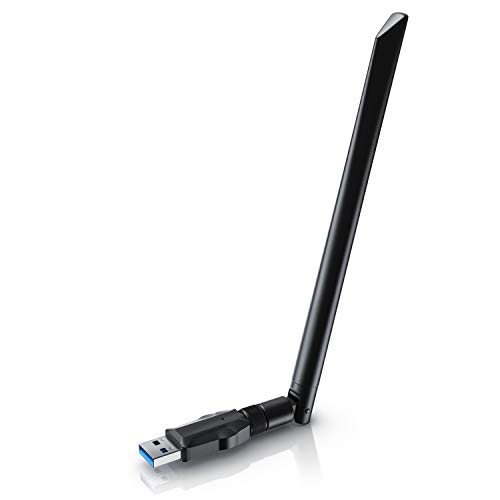 CSL - WLAN Adapter 1200MBit/s - 2,4Ghz + 5Ghz - Dual Band - 5 dBi externe Antenne - Mini WiFi Stick 1200 MBit/s - Wireless LAN - USB 3.2 Gen.1 Netzwerk Dongle - Für PC Desktop Laptop - auch Windows 11 von CSL-Computer