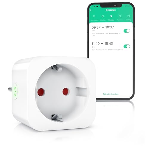 CSL - WLAN Steckdose - Smart Life - WiFi Fernsteuerung per Smart life App – Sprachsteuerung Alexa Google Home - Tuya Smart - Countdown Timer, Ein- und Ausschalttimer, Intervallmodus, Zeitschaltuhr von CSL-Computer