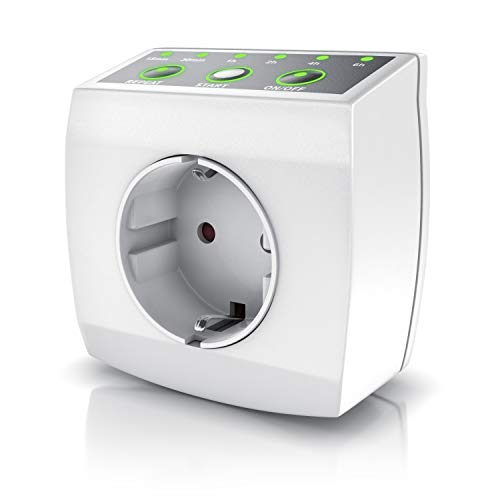 Countdown Timer Steckdose - Zeitschaltuhr - Zeitschalter - Steckdosentimer - mechanischer Timer – Energiespar-Dose - für Heizlüfter - 240 V - 3840W - Energieeffizient - Weiß Countdown Timer Steckdose - Zeitschaltuhr - Zeitschalter - Steckdosentimer - mechanischer Timer – Energiespar-Dose - für Heizlüfter - 240 V - 3840W - Energieeffizient - Weiß von CSL-Computer