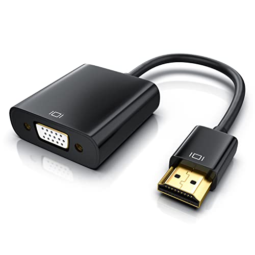 Full HD miniHDMI auf VGA Adapter + Audio-Übertragung Line out - mini HDMI to VGA adapter incl. 3,5mm audio output - Adapter Konverterkabel inkl. HDCP - 1080p Full HD HDTV - digital zu analog von CSL-Computer