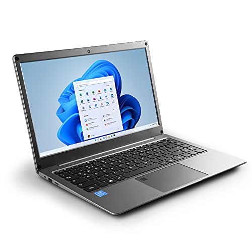 Notebook CSL R'Evolve C14i v2 Windows 11 Pro - Ultra-Slim Laptop, 14,1 Zoll Full HD 1920x1080 IPS, Intel N4120 CPU 4x2600 MHz, 64 GB eMMC SSD, 4 GB DDR4-RAM, AC WLAN, BT 4.2 von CSL Computer
