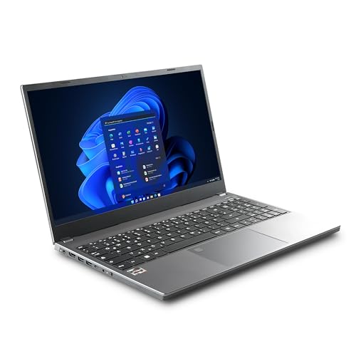 Notebook CSL R'Evolve C15 5500U Windows 11 Home - Ultra-Slim Laptop, 15,6 Zoll Display FHD 1920x1080 IPS, AMD Ryzen 5 5500U CPU 6x2100 MHz, 1000 GB M.2 SSD, 64 GB DDR4-RAM, USB 3.2, BT 5.2, AX WLAN von CSL-Computer