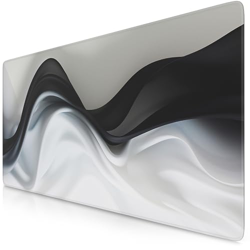 TITANWOLF - XXL Speed Gaming Mauspad 900 x 400mm - XXL Mousepad - Tischunterlage Large Size - verbessert Präzision und Geschwindigkeit - Modern Wave von CSL-Computer