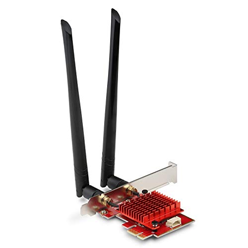 WLAN PCIe Karte 2400 MBit/s @ 5 GHz (600 MBit/s @ 2,4 GHz) - CSL PAX-2400 - Intel AX200-Chipsatz, IEEE802.11 a/b/g/n/ac/ax, Bluetooth 5.0, WEP, WPA, WPA2, WPA3 von CSL-Computer