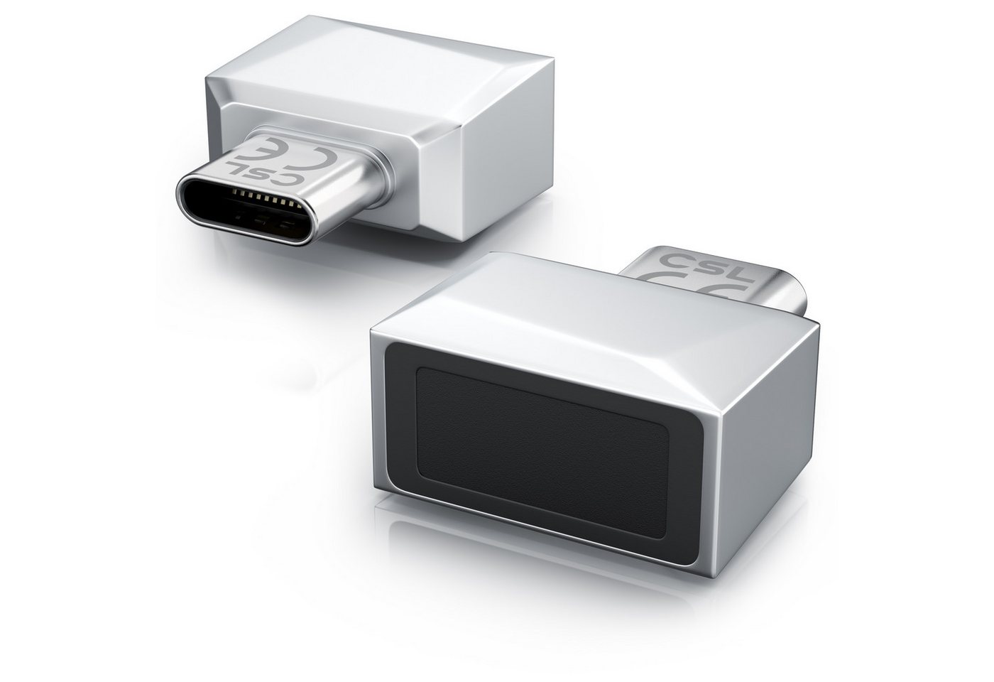 CSL Fingerabdrucksensor Fingerabdruckleser bis zu 10 IDs, biometrische Authentifizierung, (1-St), Windows 11 Hello Anmeldung, Plug & Play, 360° Rundumerkennung, USB-C von CSL