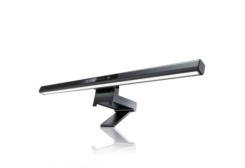 CSL Schreibtischlampe LED Monitor Lampe, Screenbar dimmbar, Monitorlampe, Leuchte, LED Monitorlampe, Bildschirmlampe mit Dimmfunktion, Ein-/Ausschalter, Mehrere Helligkeitsstufen, Einstellbare Farbtemperatur, Memory-Funktion, 35° schwenkbar, LED fest integriert, 3 Lichtfarben, schwenkbar, Monitorlicht von CSL
