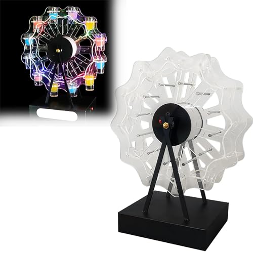 CSMDD LED Leucht Cocktailhalter, Glühendes Bierbecher Rack, Rotierendes LED Riesenrad, 7 Farbwechsel, Weinflaschen-Ausstellungsstand von CSMDD