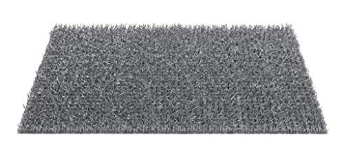 CSN Astro Turf Classic Fußmatte | 40 x 60 cm Hell-Grau Silber | Eingangsmatte für Innen und Außenbereich | Effektive Rasenteppich Matte für Schuhe | Silber Kunstrasenteppich Matte fur Haustur von CSN