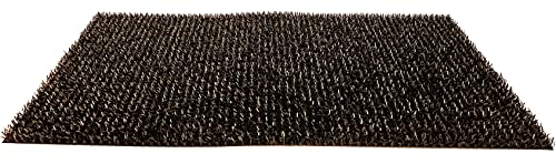 CSN Astro Turf Fußmatte | Eingangstürmatte | Fußabtreter für Innen und Außen | Polyethylen Bürstenmatte | Kunstrasen Wetterfest Matte | Antrazit/Silber/Braun/Grün (Schwarz, 40 x 60 cm) von CSN