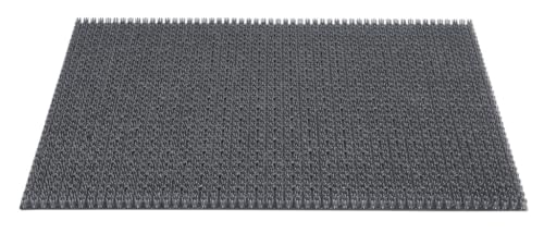 CSN Fußmatte Kunstrasen Aussen 40x60 Fussmatte Kunststoff für Außen und Innen Gras Fußmatte (Grau, 40x60) von CSN