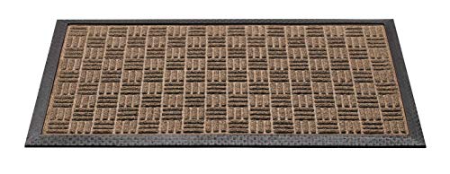 CSN Teppichmatte Fussmatte Beige Lota Outdoor 60 x 40 cm | Eingangsmatte Rutschfester Schmutzfänger Fußmatte für Haustür | Teppich Antirutschmatte für Innen und Aussen von CSN